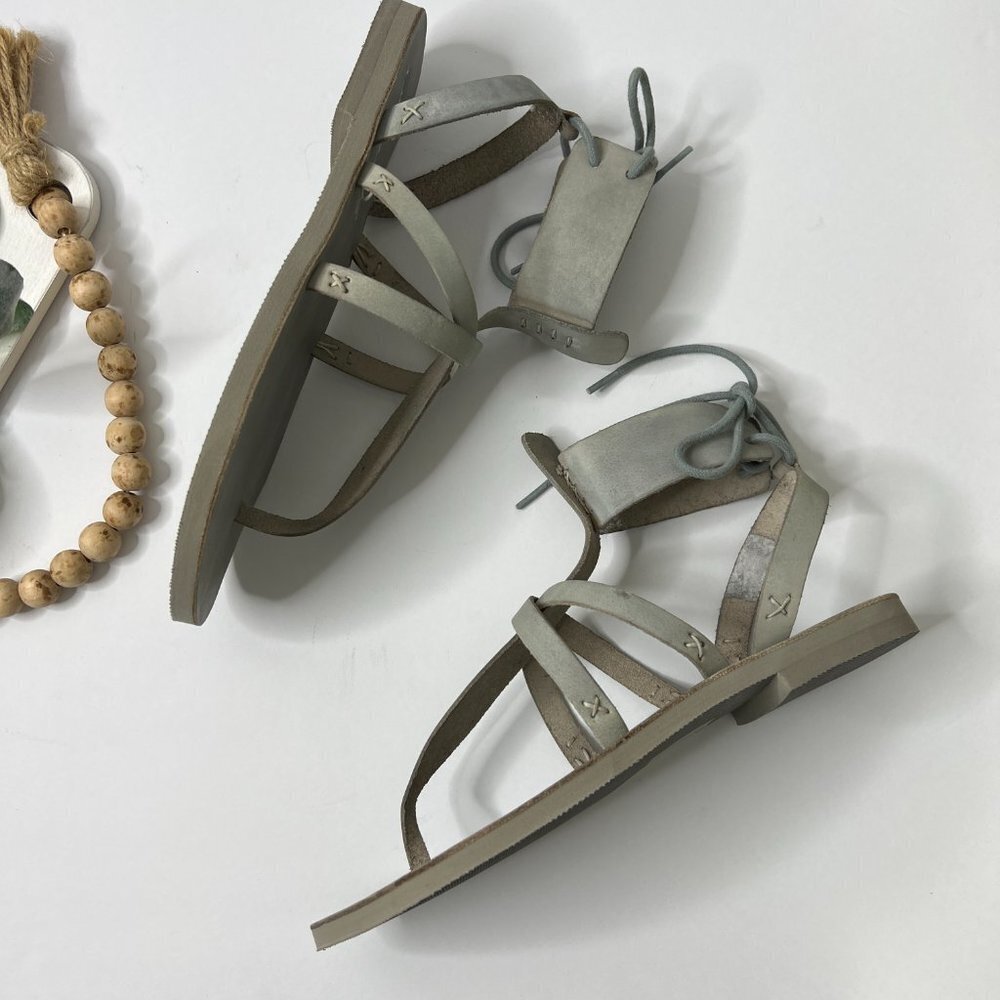 FREE PEOPLE Vacation Day Wrap Sandal in Sky size 39